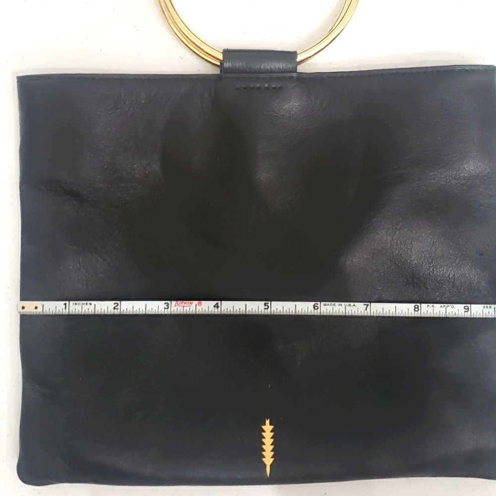 Thacker New York Black Leather Handbag Like New